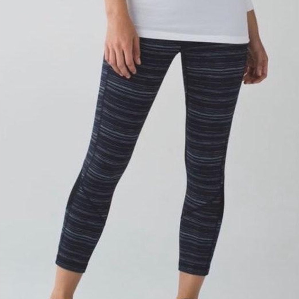 Lululemon Blue Striped Leggings